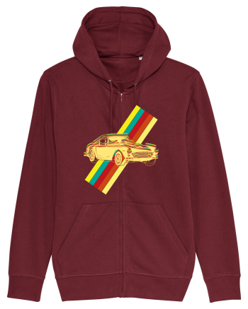 Retro Muscle Car Burgundy