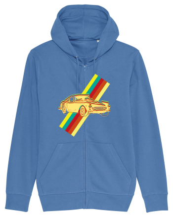 Retro Muscle Car Bright Blue