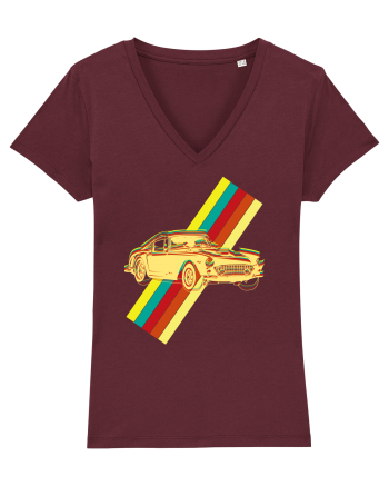 Retro Muscle Car Burgundy