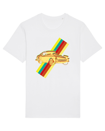 Retro Muscle Car White