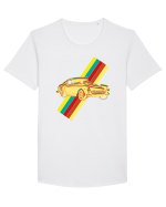 Retro Muscle Car Tricou mânecă scurtă guler larg Bărbat Skater