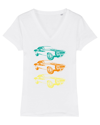 Retro Muscle Car White