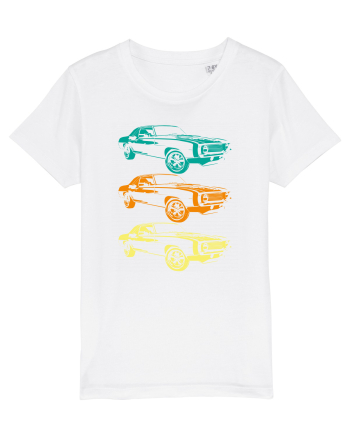 Retro Muscle Car White