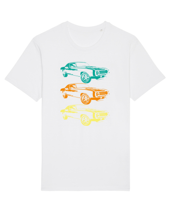 Retro Muscle Car White