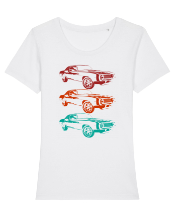 Retro Muscle Car White