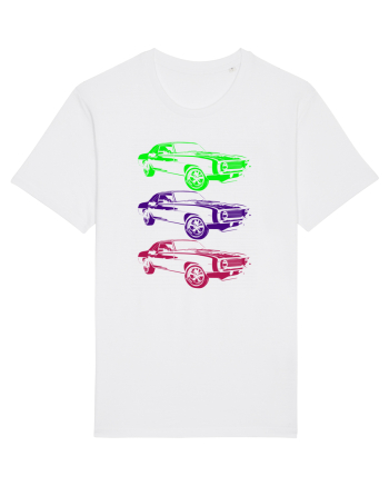 Retro Muscle Car White