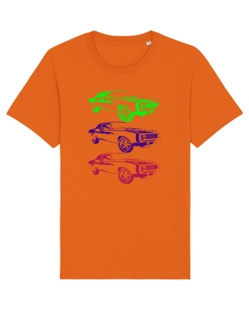 Retro Muscle Car Bright Orange