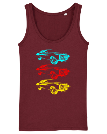 Retro Muscle Car Burgundy