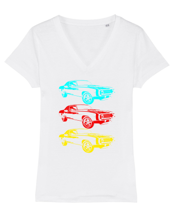Retro Muscle Car White