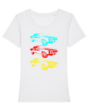 Retro Muscle Car White