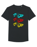 Retro Muscle Car Tricou mânecă scurtă guler larg Bărbat Skater