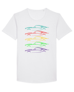 Retro Muscle Car Tricou mânecă scurtă guler larg Bărbat Skater