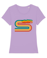 Retro Muscle Car Tricou mânecă scurtă guler larg fitted Damă Expresser