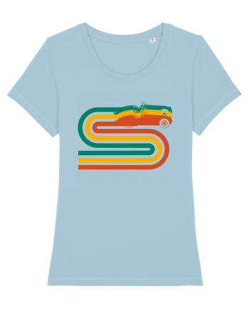 Retro Muscle Car Sky Blue