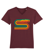 Retro Muscle Car Tricou mânecă scurtă guler V Bărbat Presenter