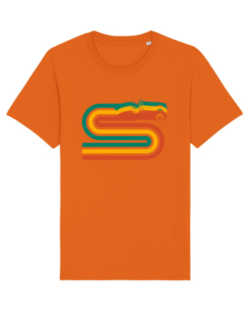 Retro Muscle Car Bright Orange