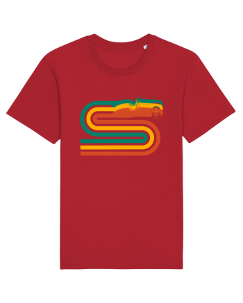 Retro Muscle Car Red