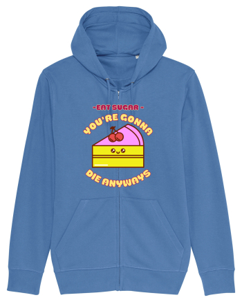 Funny Kawaii Food Bright Blue