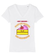 Funny Kawaii Food Tricou mânecă scurtă guler V Damă Evoker