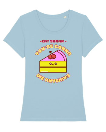 Funny Kawaii Food Sky Blue