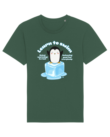 Funny Kawaii Pinguin Bottle Green