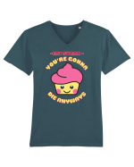 Funny Kawaii Food Tricou mânecă scurtă guler V Bărbat Presenter
