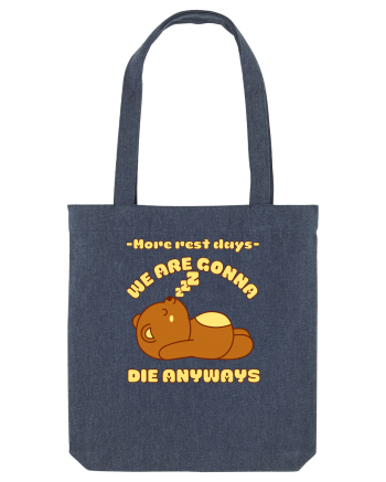 Funny Kawaii Bear Midnight Blue