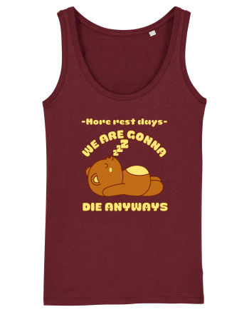 Funny Kawaii Bear Burgundy