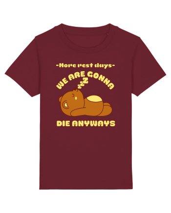 Funny Kawaii Bear Burgundy