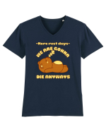 Funny Kawaii Bear Tricou mânecă scurtă guler V Bărbat Presenter