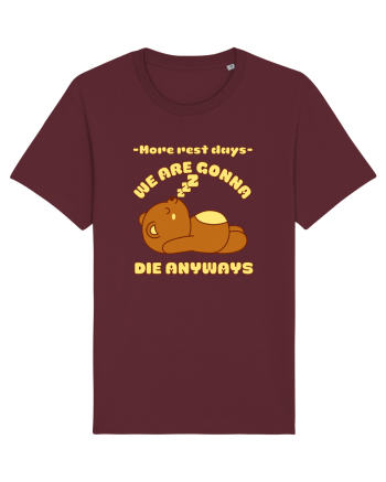 Funny Kawaii Bear Burgundy