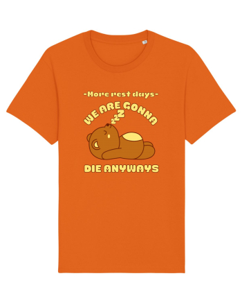 Funny Kawaii Bear Bright Orange