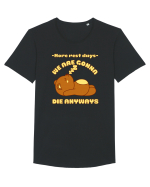 Funny Kawaii Bear Tricou mânecă scurtă guler larg Bărbat Skater