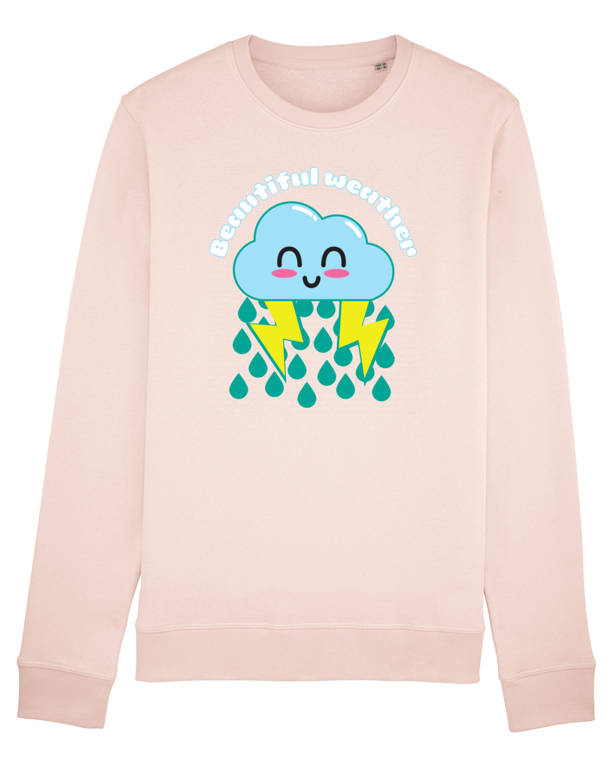 Bluză mânecă lungă Unisex Rise Candy Pink