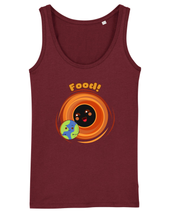 Funny Kawaii Earth And Black Hole  Burgundy