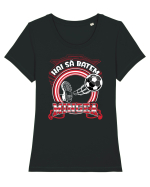 Hai sa batem mingea v1 Tricou mânecă scurtă guler larg fitted Damă Expresser