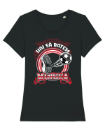 Hai sa batem mingea v2 Tricou mânecă scurtă guler larg fitted Damă Expresser