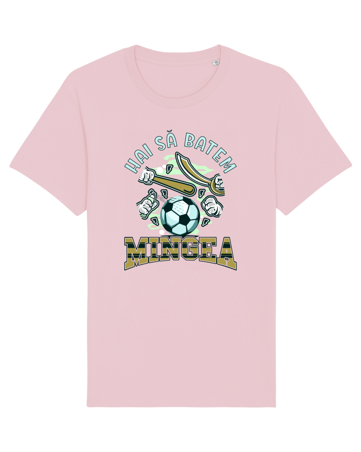 Tricou mânecă scurtă Unisex Rocker Cotton Pink