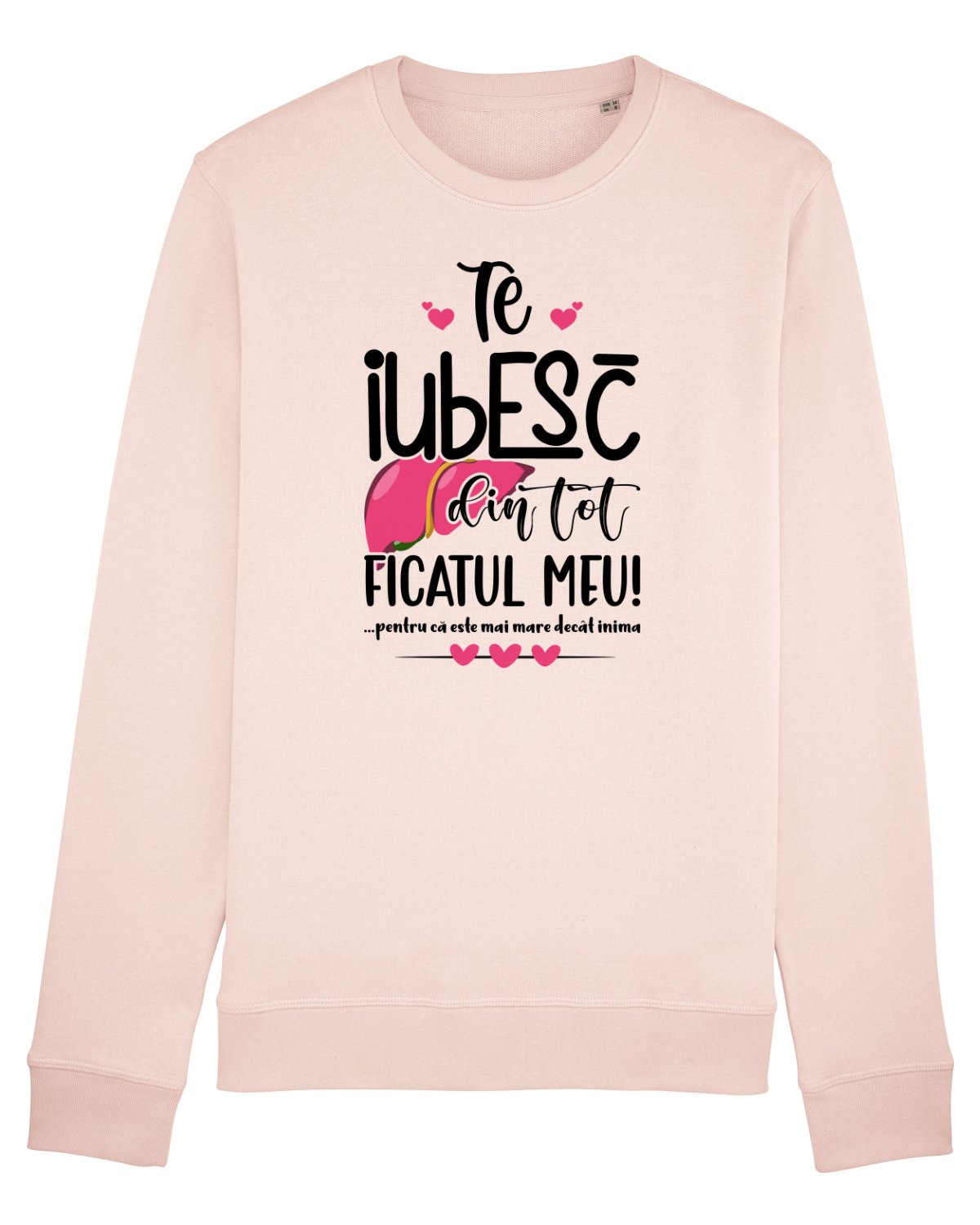 Bluză mânecă lungă Unisex Rise Candy Pink