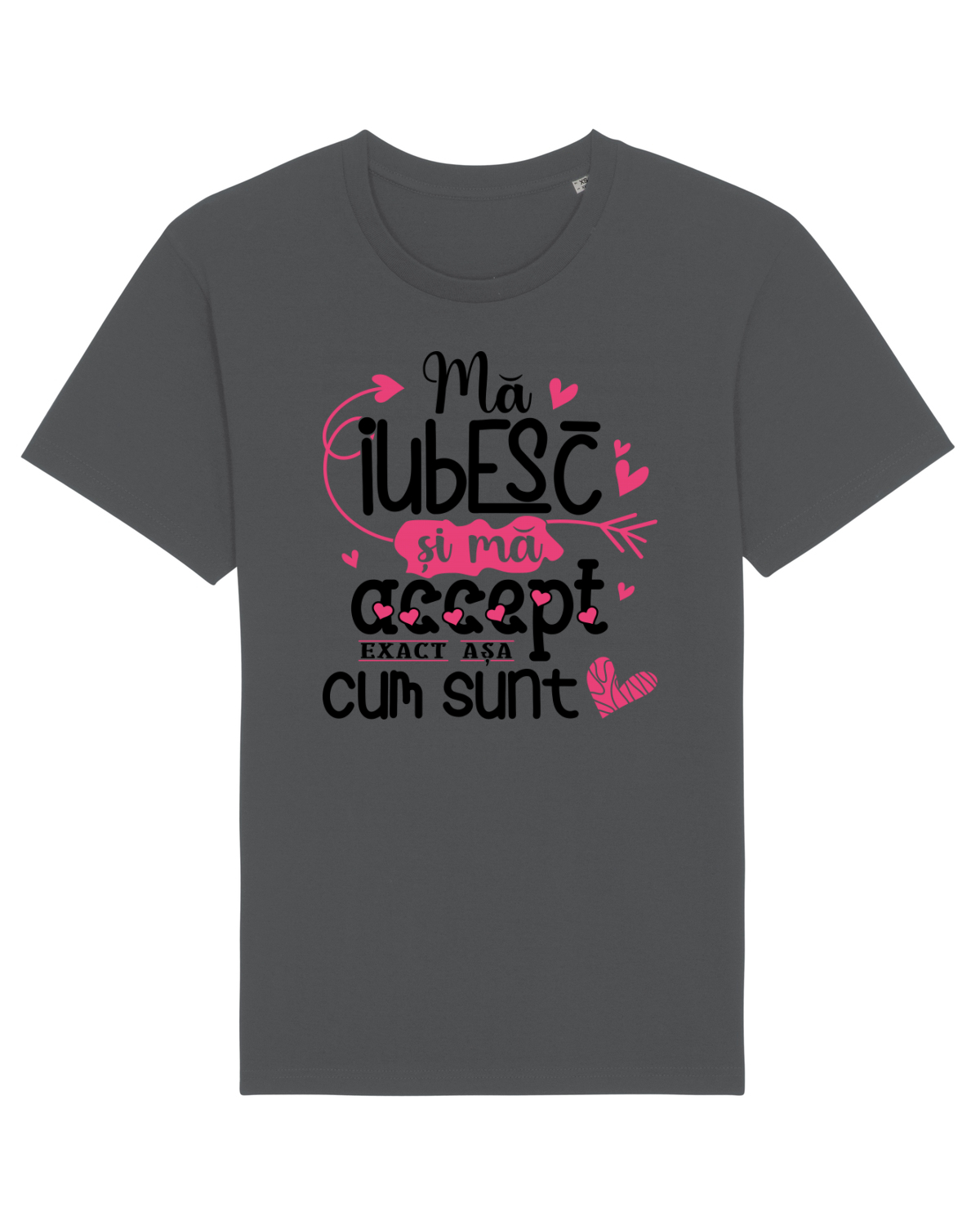 Tricou mânecă scurtă Unisex Rocker Anthracite