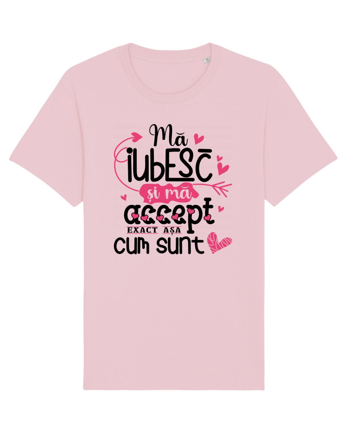Tricou mânecă scurtă Unisex Rocker Cotton Pink