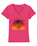 I Am Not Bossy I Am Aggressively  Tricou mânecă scurtă guler V Damă Evoker