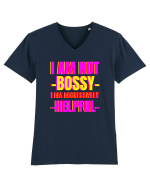 I Am Not Bossy I Am Aggressively  Tricou mânecă scurtă guler V Bărbat Presenter