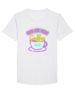 Yeah But First Coffee Tricou mânecă scurtă guler larg Bărbat Skater