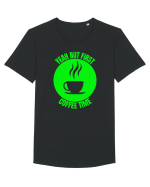 Yeah But First Coffee Tricou mânecă scurtă guler larg Bărbat Skater