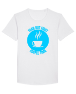 Yeah But First Coffee Tricou mânecă scurtă guler larg Bărbat Skater