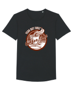 Yeah But First Coffee Tricou mânecă scurtă guler larg Bărbat Skater