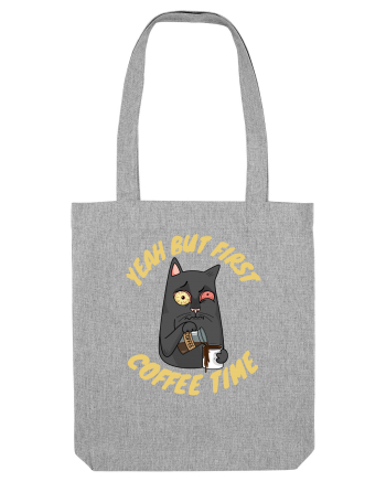 Coffee and Cat Heather Grey