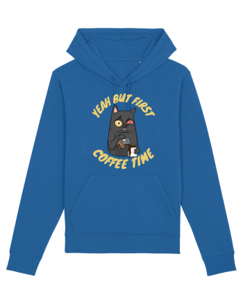 Coffee and Cat Royal Blue