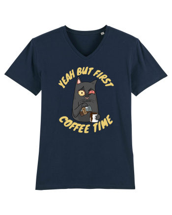 Coffee and Cat French Navy